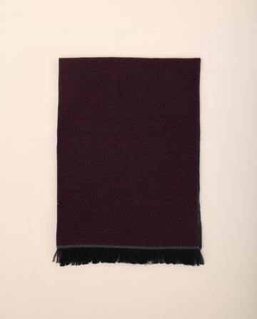 Dark Bordeaux Scarf 100% Wool